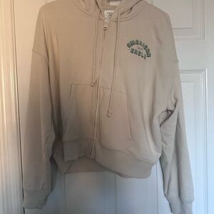 American Eagle Beige Zip Up Hoodie